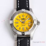 (GF) Swiss Breitling Avenger Automatic 45 Seawolf Asia2824 Watch Yellow Dial Leather Strap